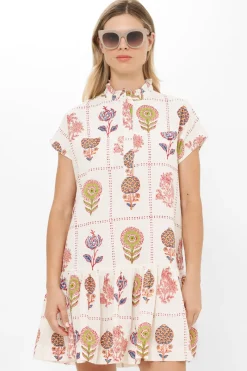 Oliphant Cap Sleeve Mini- Taormina Cream