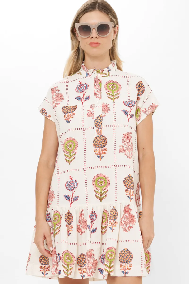 Oliphant Cap Sleeve Mini- Taormina Cream