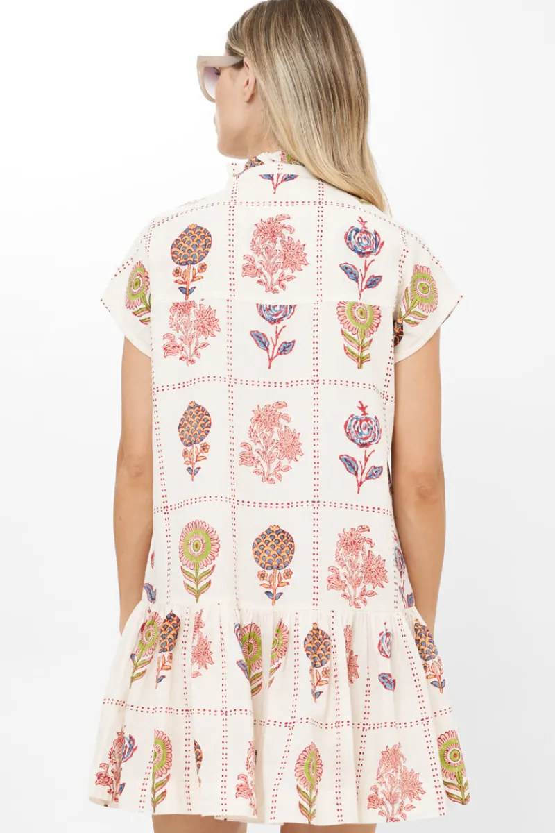 Oliphant Cap Sleeve Mini- Taormina Cream