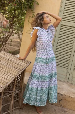 Oliphant Cinched Flirty Midi- Bloom Lilac