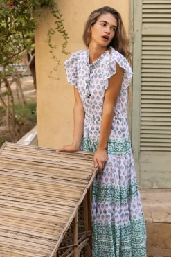 Oliphant Cinched Flirty Midi- Bloom Lilac