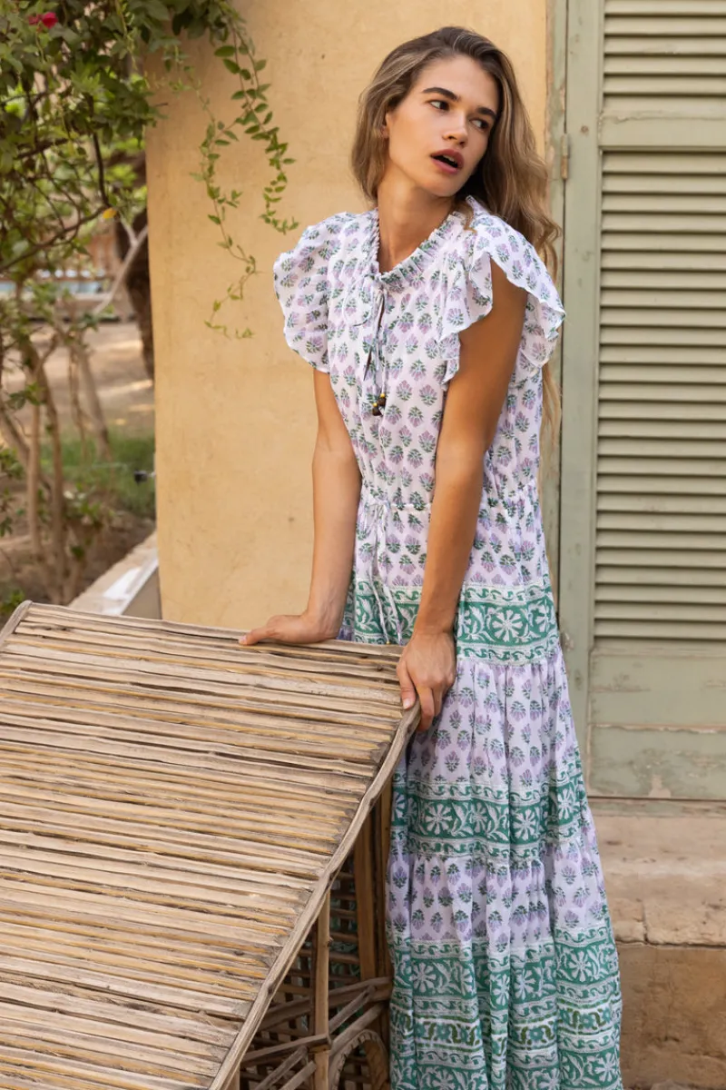 Oliphant Cinched Flirty Midi- Bloom Lilac