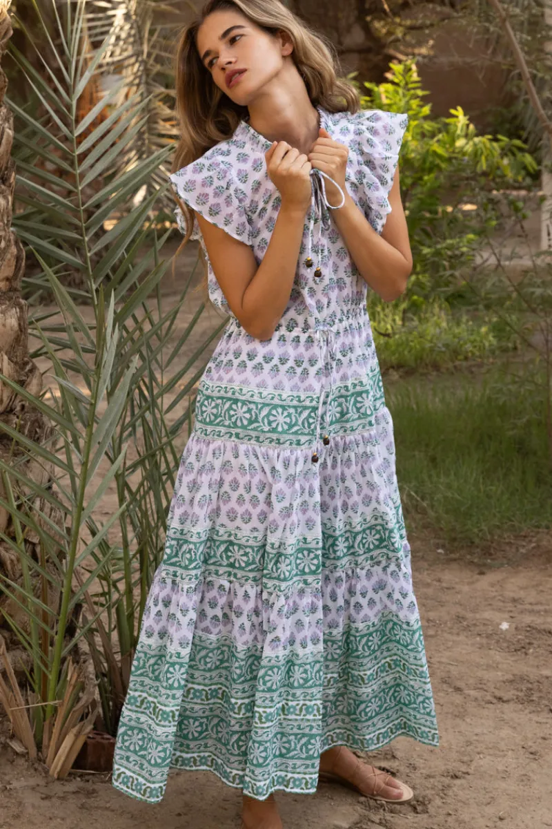 Oliphant Cinched Flirty Midi- Bloom Lilac