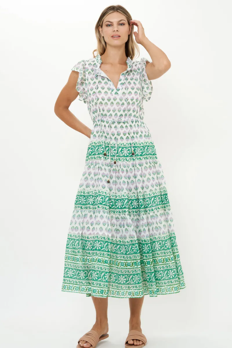 Oliphant Cinched Flirty Midi- Bloom Lilac