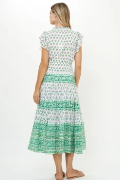 Oliphant Cinched Flirty Midi- Bloom Lilac