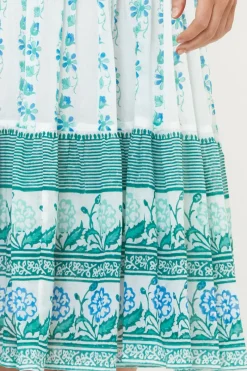 Oliphant Cinched Flirty Midi- Boreggo Green