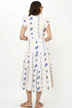 Oliphant Cinched Flirty Midi- Wicklow Blue