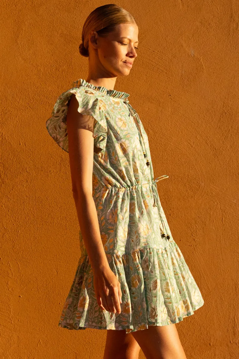 Oliphant Cinched Flirty Short- Mughal Green