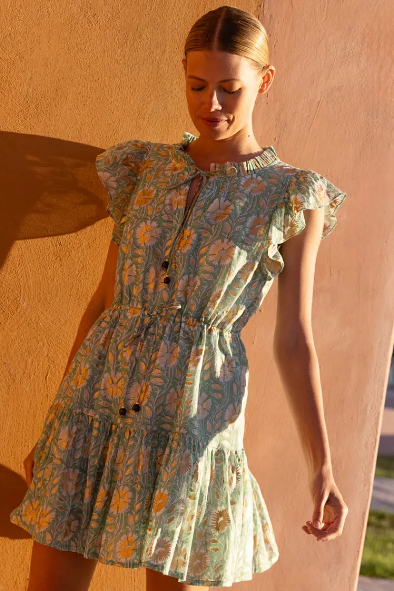 Oliphant Cinched Flirty Short- Mughal Green