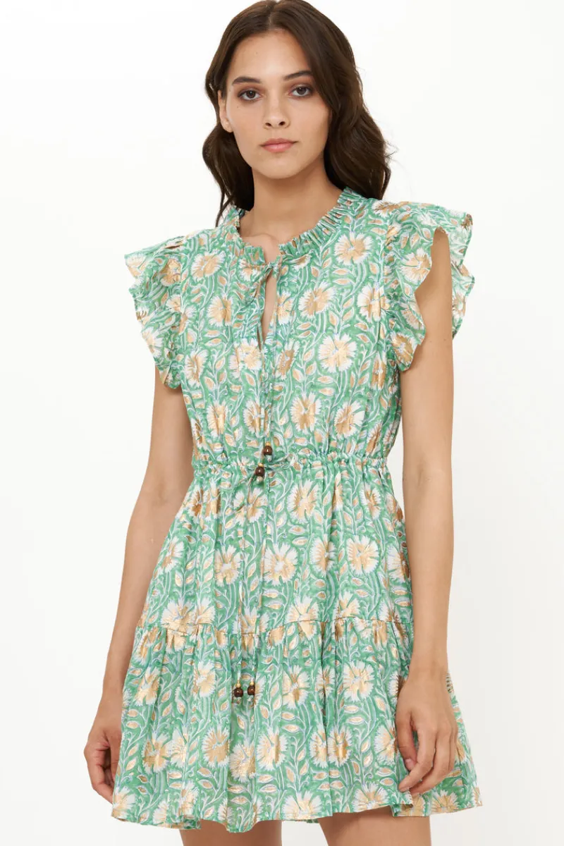 Oliphant Cinched Flirty Short- Mughal Green