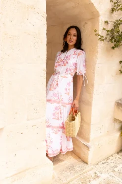 Oliphant Cinched Pintuck Maxi- Ostuni Coral