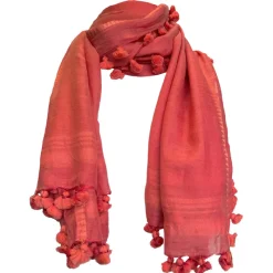 Oliphant Coral Tassel Scarf