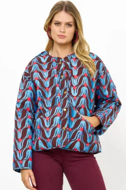 Oliphant Crewneck Puffer- Tulip Red