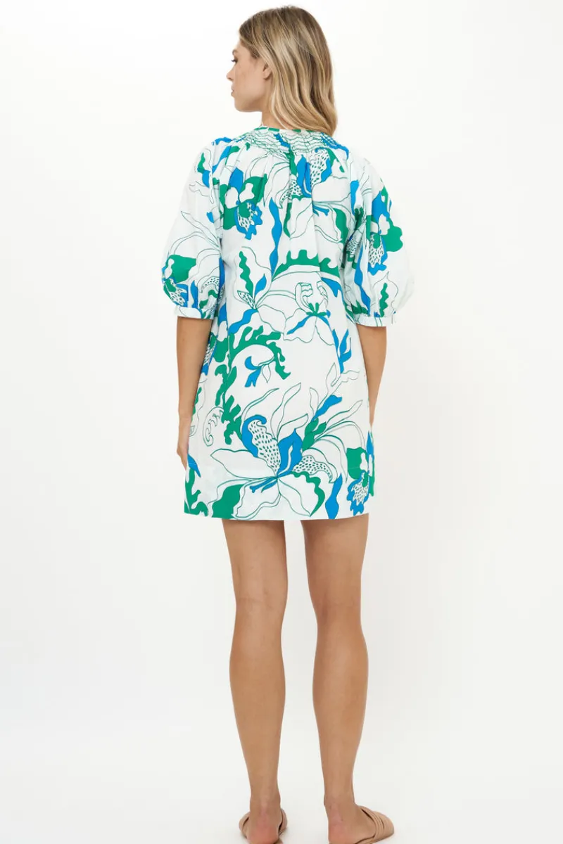 Oliphant Embroidered Button Mini- Orchid Green