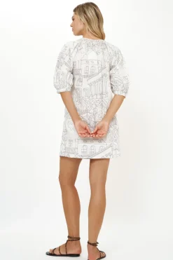 Oliphant Embroidered Button Mini- Roma White