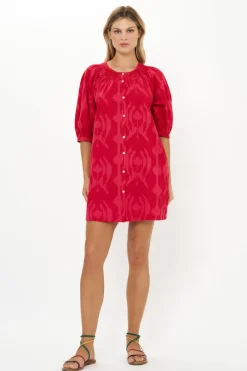 Oliphant Embroidered Button Mini- Tashkent Red