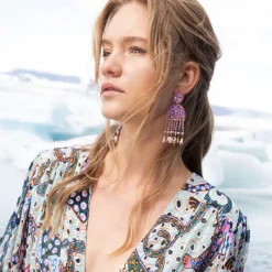 Oliphant Firenze Earrings- Pink