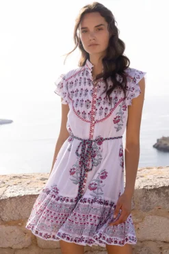Oliphant Flirty High Neck Button Mini- Napa Red