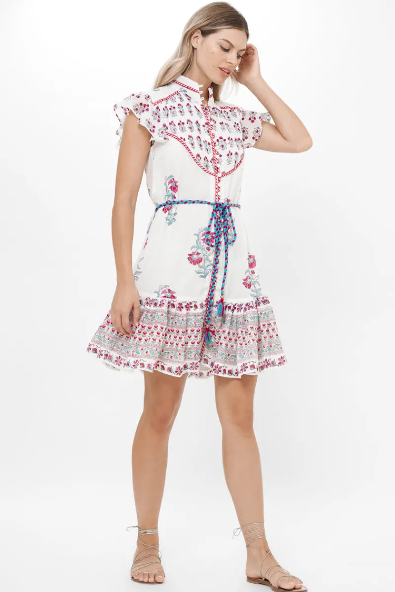 Oliphant Flirty High Neck Button Mini- Napa Red