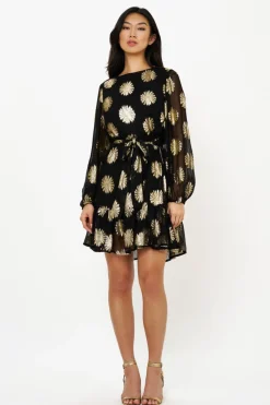 Oliphant Flirty Short Dress- Peony Black