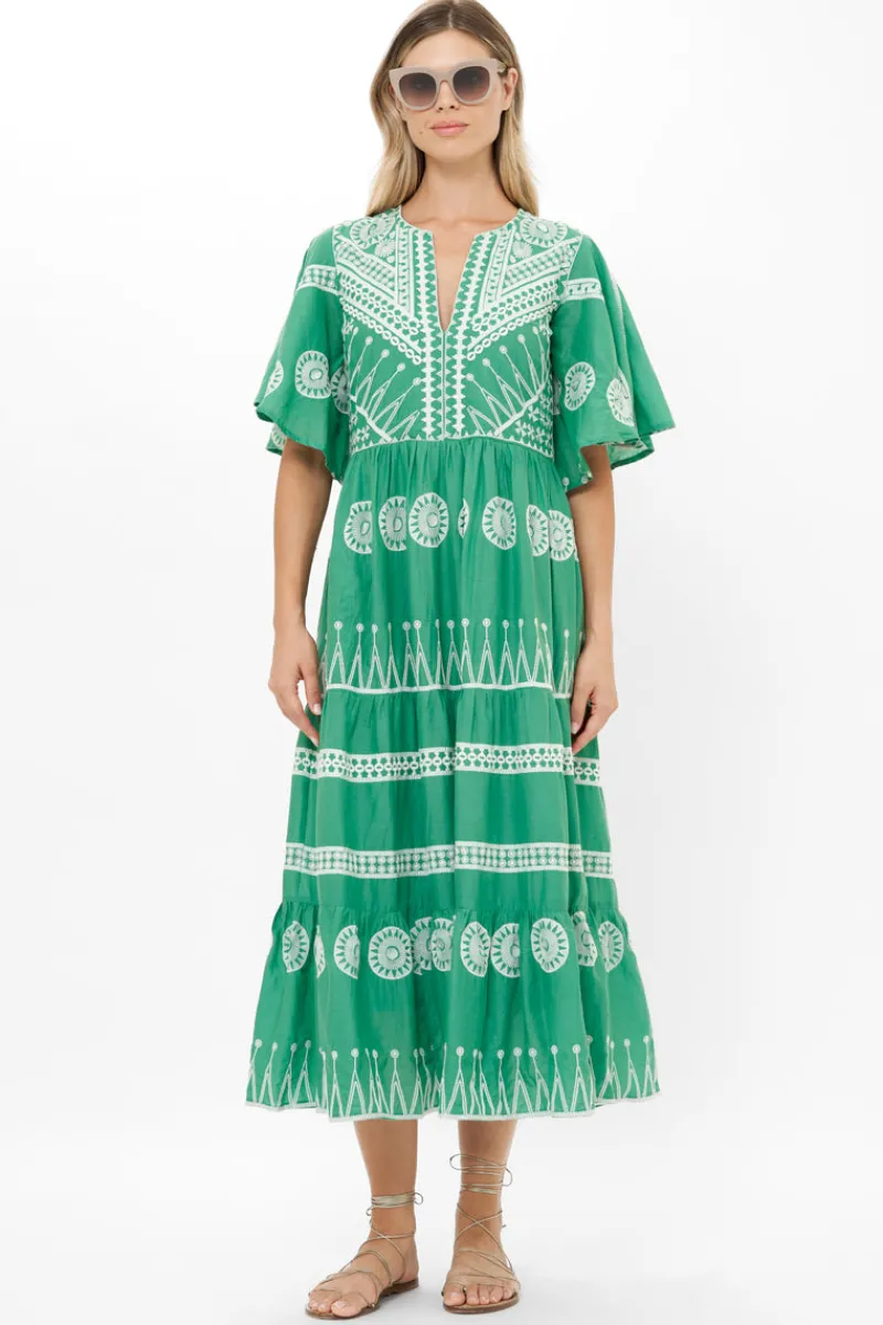 Oliphant Flirty V-Neck Maxi- Soleil Sage
