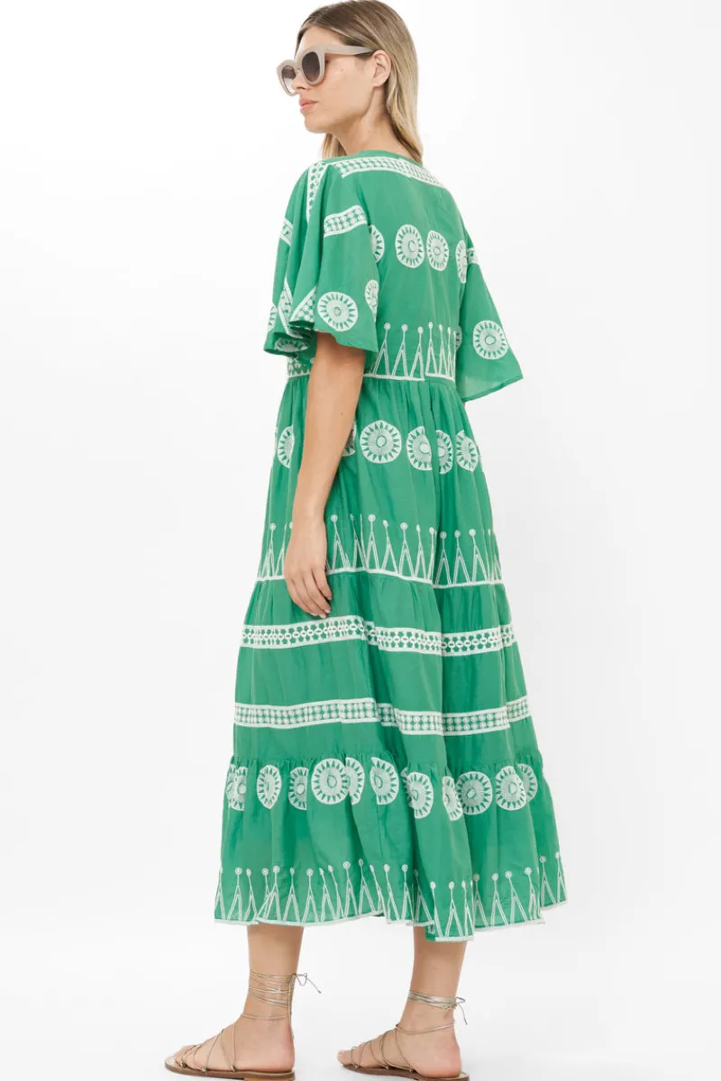 Oliphant Flirty V-Neck Maxi- Soleil Sage