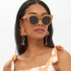 Oliphant Jardin Earrings- Coral