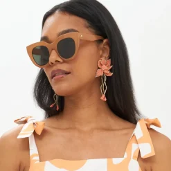 Oliphant Jardin Earrings- Coral