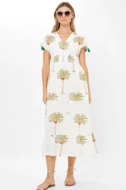 Oliphant Kaftan Midi- Canary Green