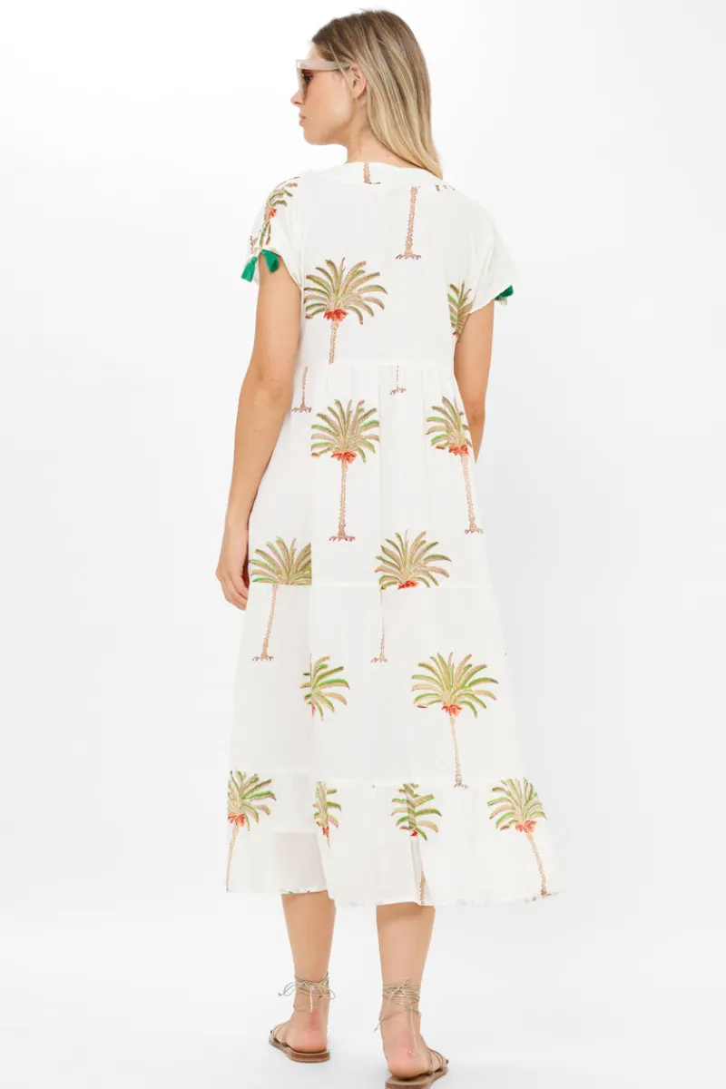 Oliphant Kaftan Midi- Canary Green
