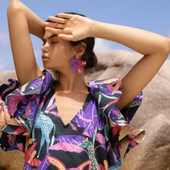 Oliphant Kauai Earrings- Purple