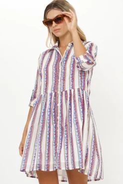 Oliphant Long Sleeve Shirt Dress Mini- Haveli Peri