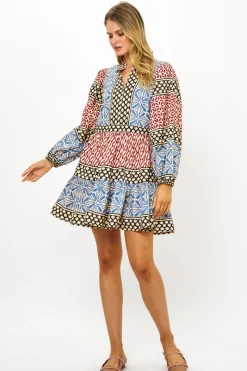 Oliphant Long Sleeve Yoke Dress- Sultan Black