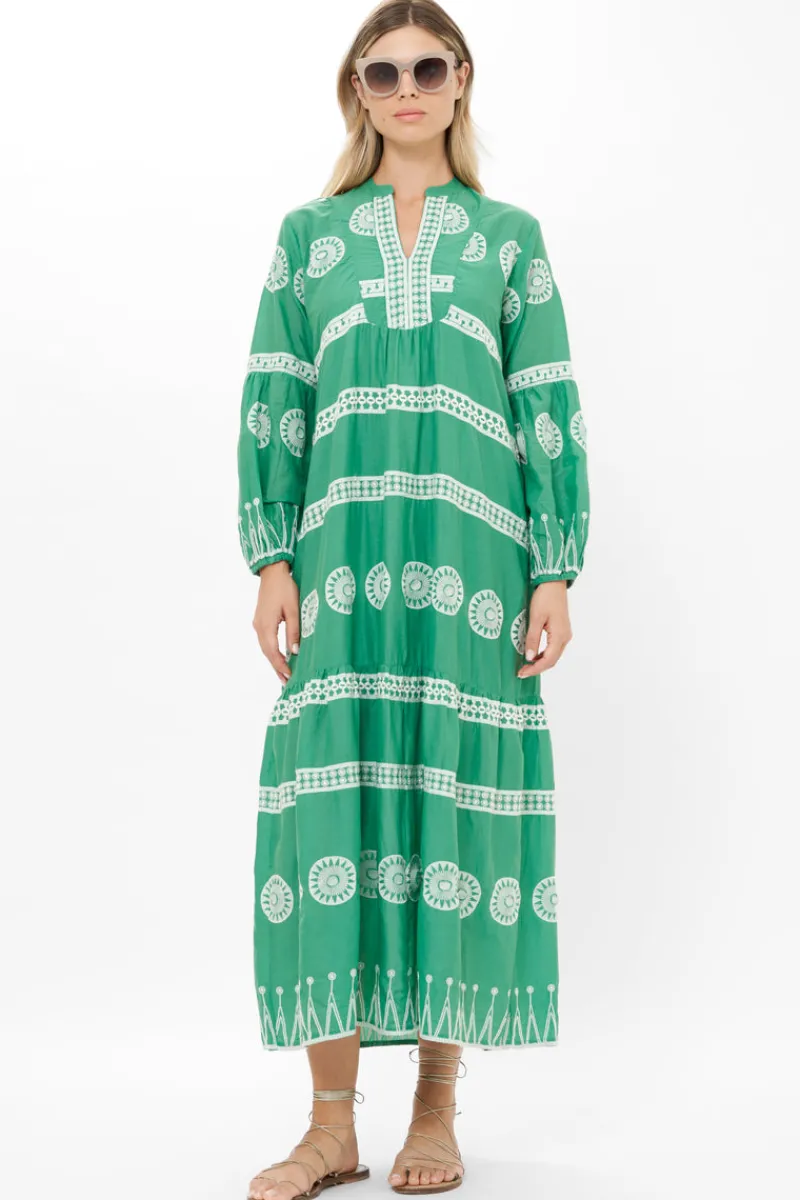 Oliphant Long Sleeve Yoke Maxi- Soleil Sage