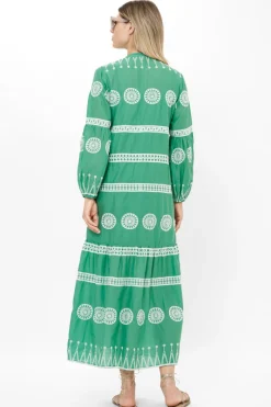Oliphant Long Sleeve Yoke Maxi- Soleil Sage