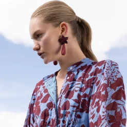 Oliphant Marbella Earrings- Wine