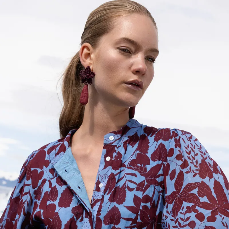 Oliphant Marbella Earrings- Wine