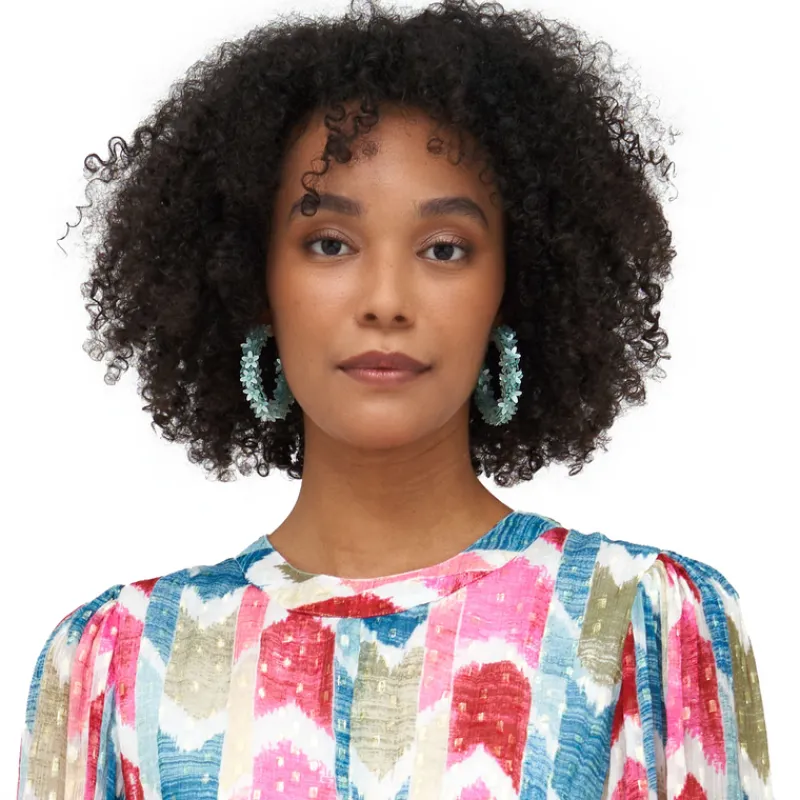 Oliphant Mini Astor Hoops- Aqua