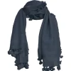 Oliphant Navy Tassel Scarf