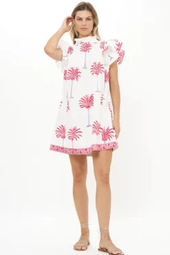 Oliphant Pintuck Ruffle Mini- Canary Coral