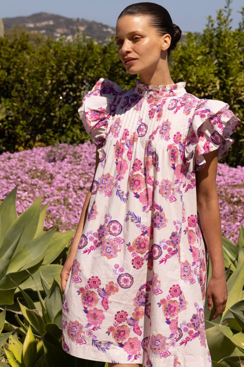 Oliphant Pintuck Ruffle Mini- Pretoria Pink