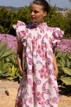Oliphant Pintuck Ruffle Mini- Pretoria Pink