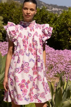 Oliphant Pintuck Ruffle Mini- Pretoria Pink