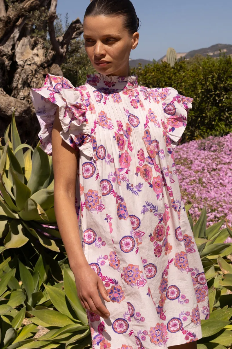 Oliphant Pintuck Ruffle Mini- Pretoria Pink