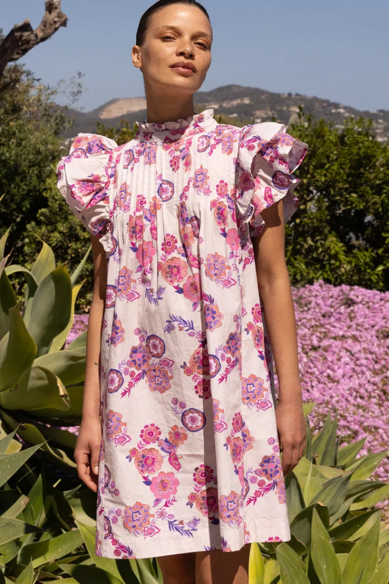 Oliphant Pintuck Ruffle Mini- Pretoria Pink