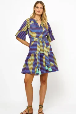 Oliphant Raglan Belted Mini- Haring Blue