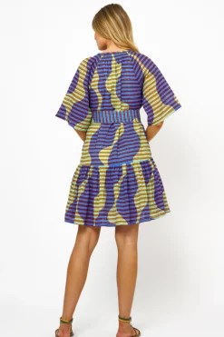 Oliphant Raglan Belted Mini- Haring Blue