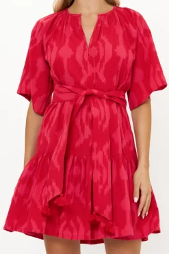 Oliphant Raglan Belted Mini- Tashkent Red