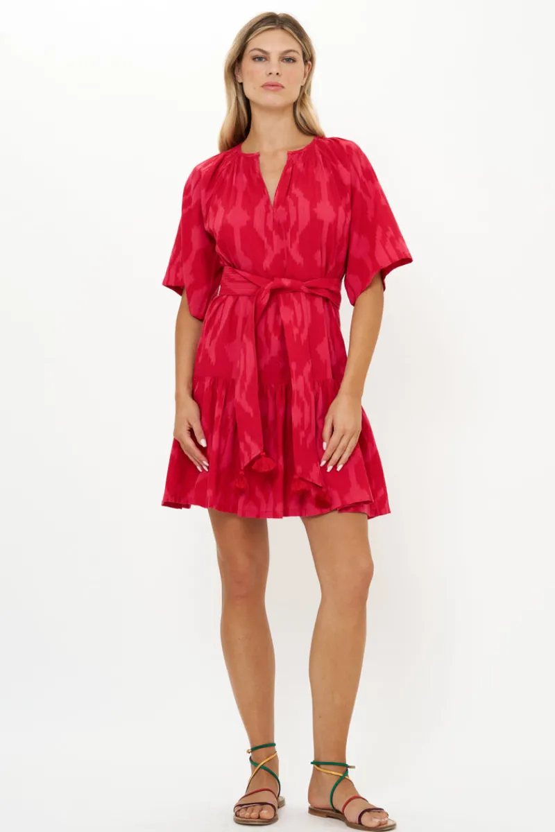 Oliphant Raglan Belted Mini- Tashkent Red