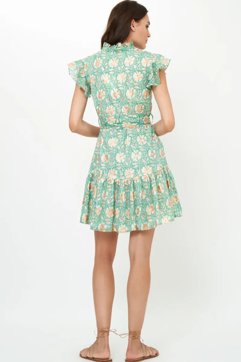 Oliphant Ruffle Collar Button Mini- Mughal Green